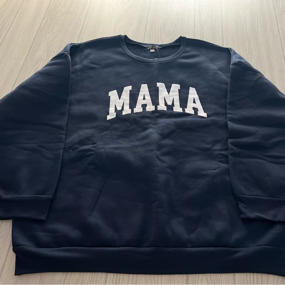Bundle of 2 'MAMA' Sweatshirts navy and maroon XL - Picture 4 of 4